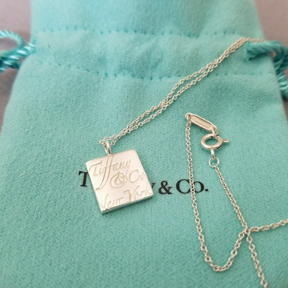 Tiffany & Co. Jewelry - T & Co NY square pendant necklace